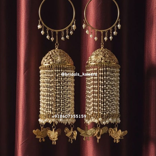 Polki kaleera with birds charms