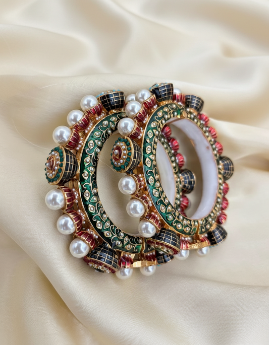 ‘Padmini’ Meenakari jadau bangels