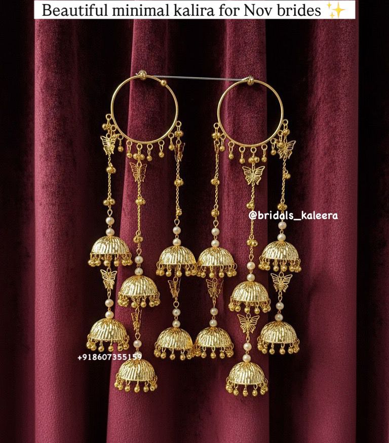 Minimal flat butterfly and jhumki kaleera