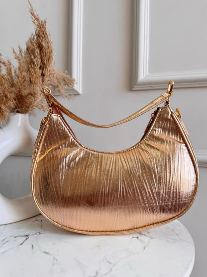 Mettalic hobo sling party bag