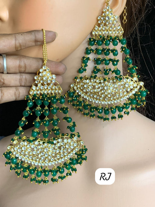 Pachi kundan earrings